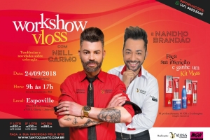 Hair stylists Nandho Brandão e Nell Carmo vêm a Joinville para aula show